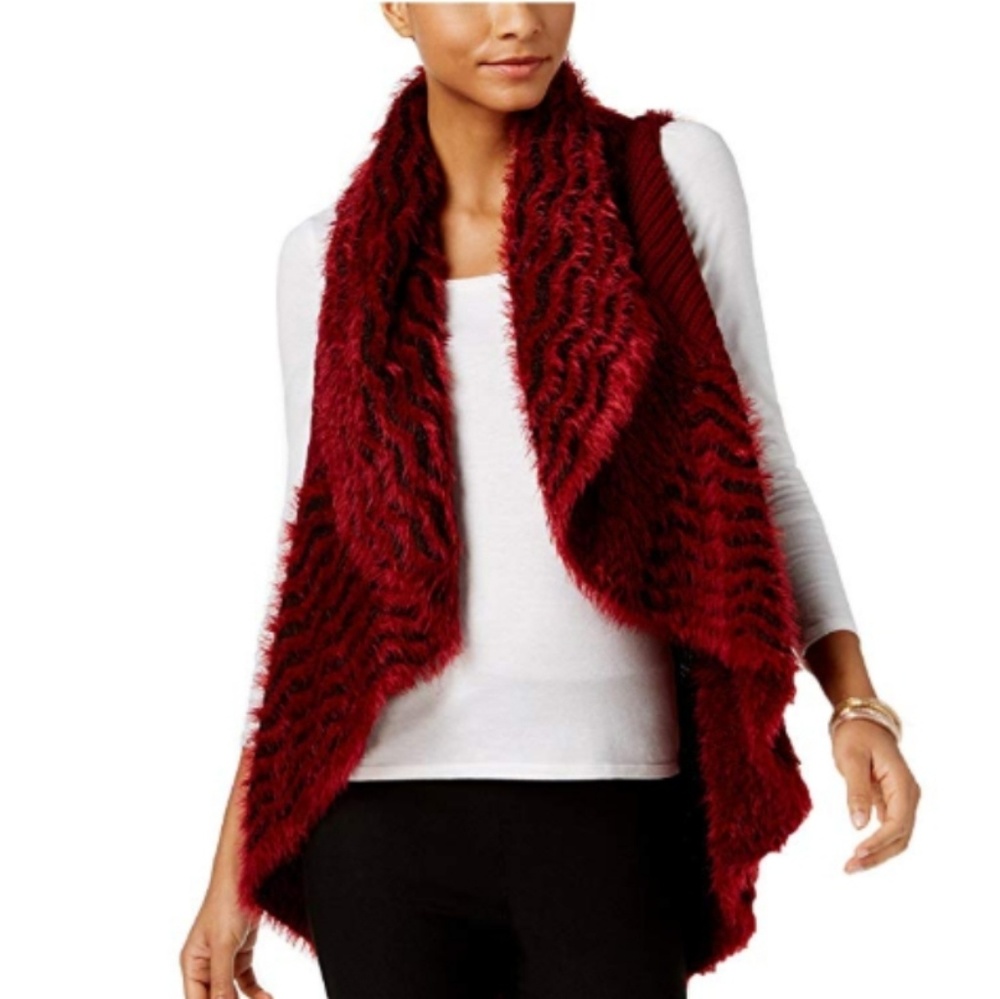 Chevron Pattern Eyelash Vest